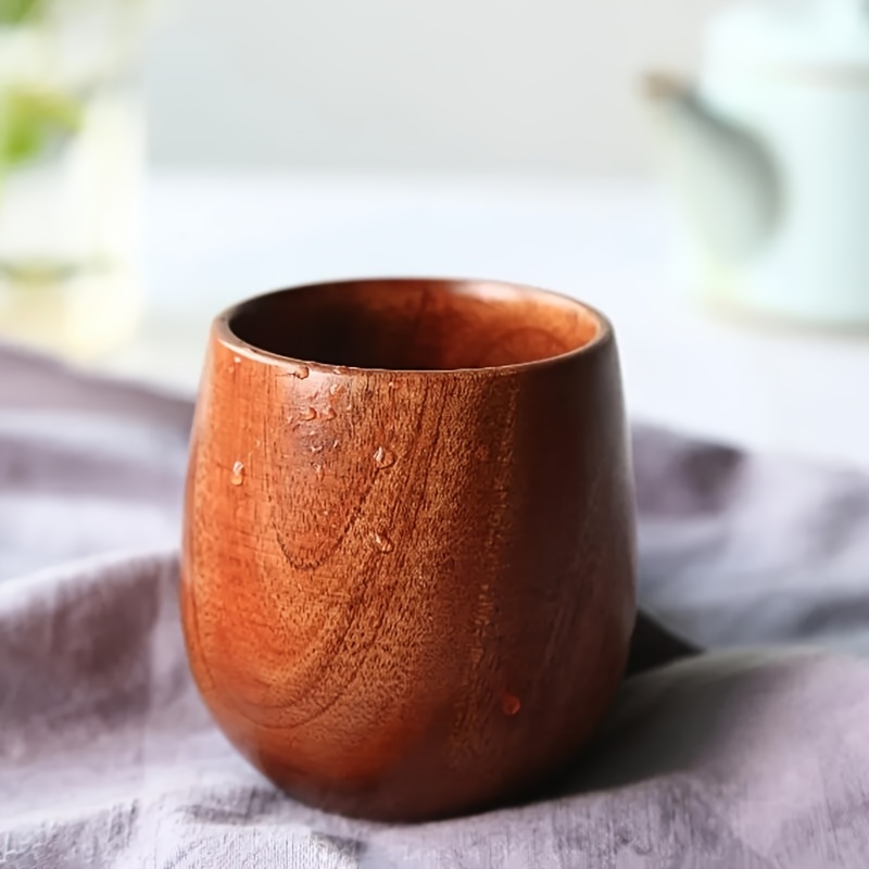 

1pc Nordic Big Belly Cup Wooden Cup Creative Wooden Cup Anti Scalding Tea Cup Eid Al-adha Mubarak