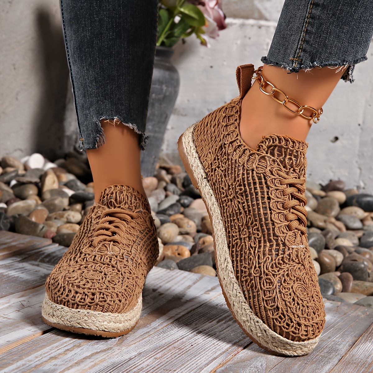 2026 Fashion And Leisure Hemp Soled Shoes For Men And Women, Straw Woven Shoes For , Breathable Lazy Shoes, Women Shoes
