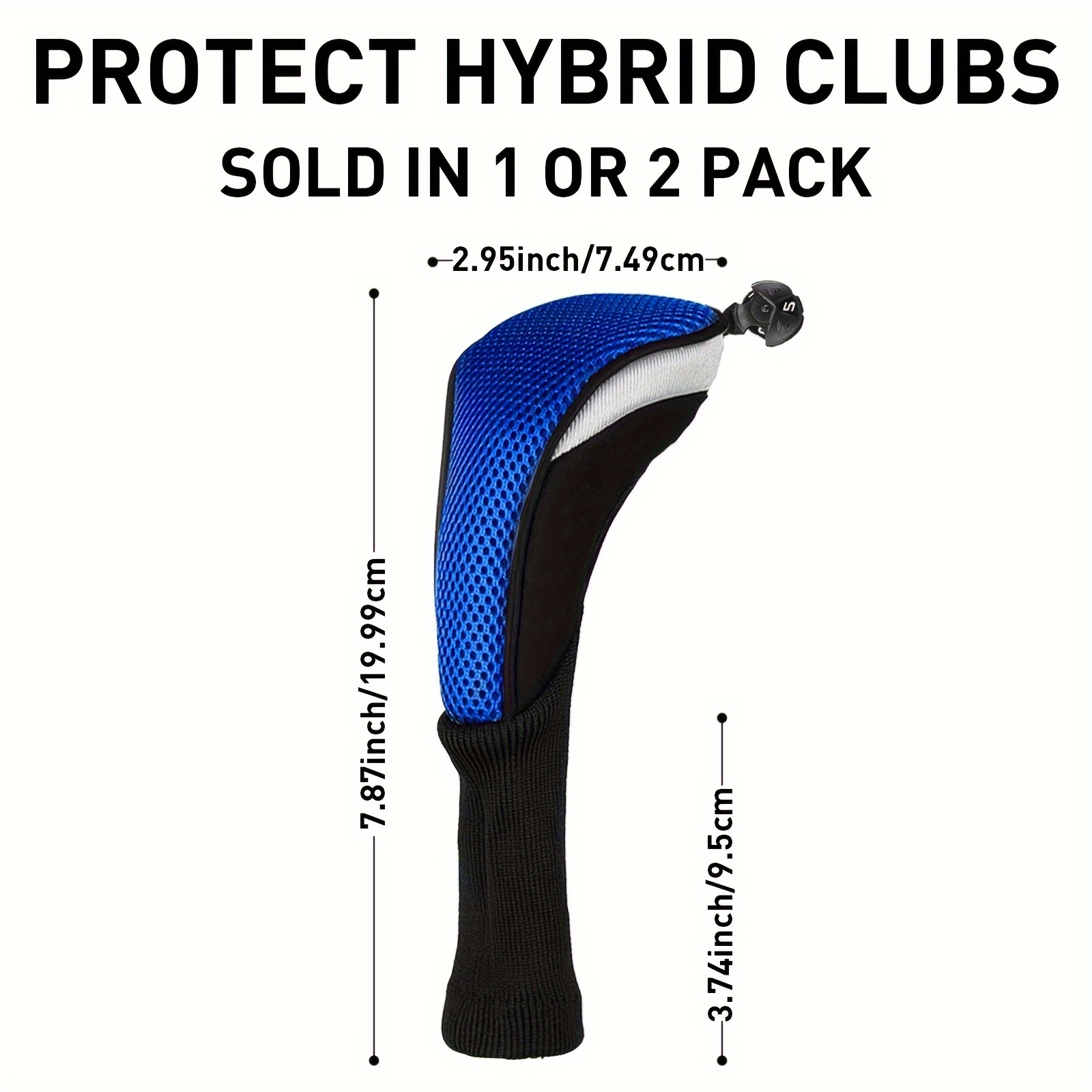 Golf Club Head Covers Driver Fairway Wood Hybrid Headcovers Temu New