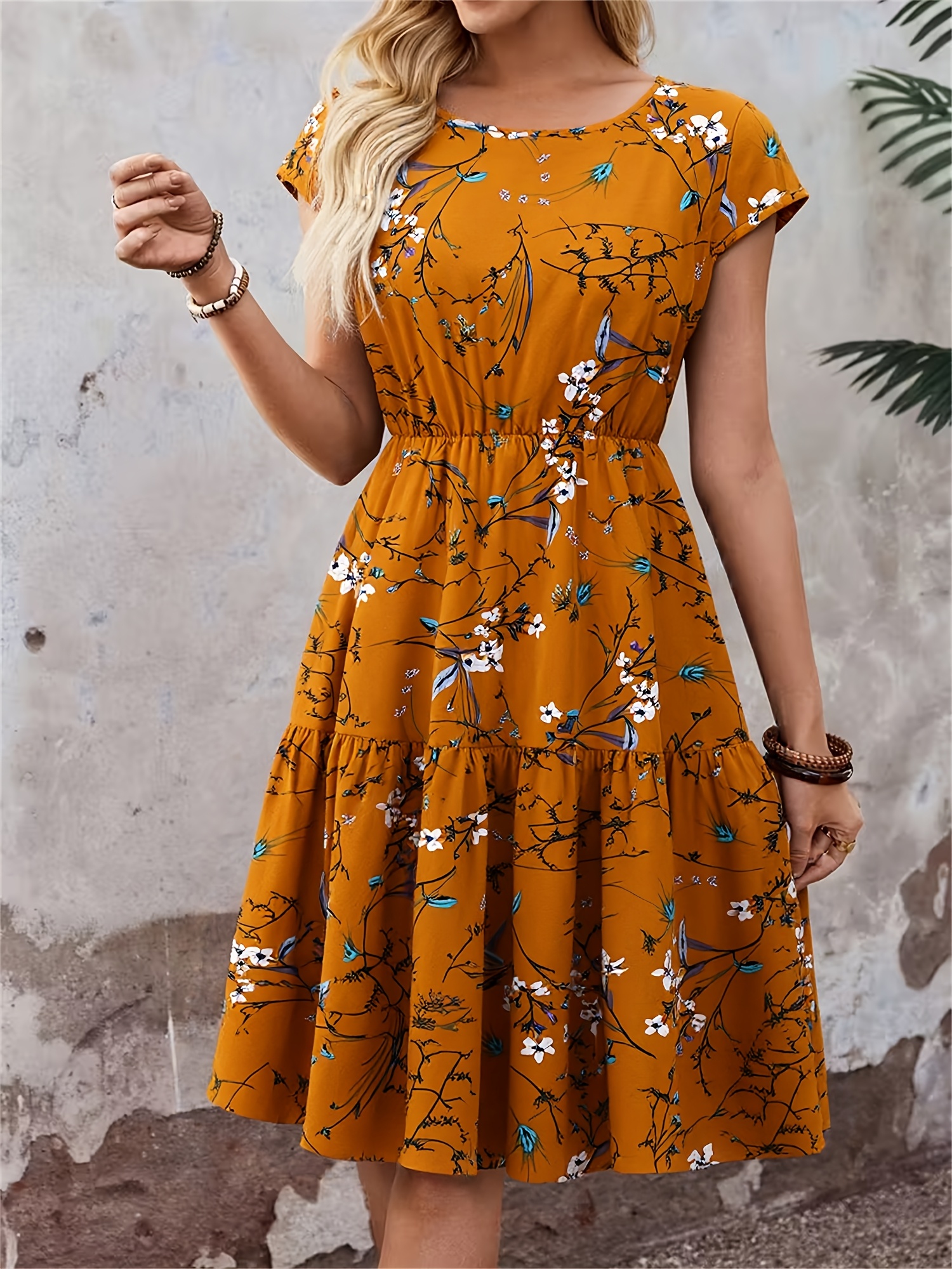a line dress silk Knee Length Lace Square Neck A-Line Dress – Mislish