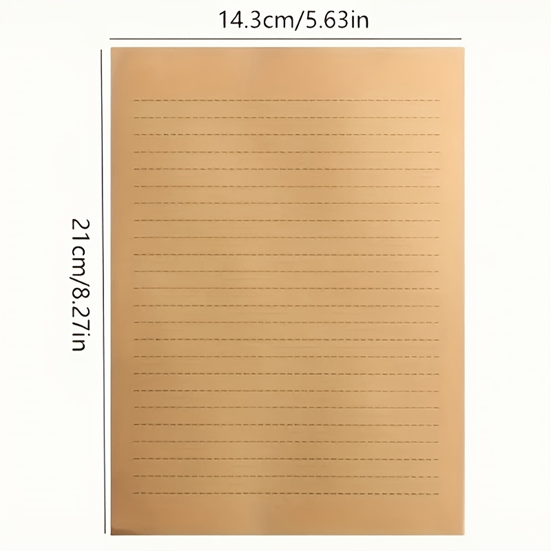 40pcs Vintage-inspired Thick Lined Paper Stationery - A5/b5/a4 Sizes, For Love Letters & Office Use, Vintage Paper