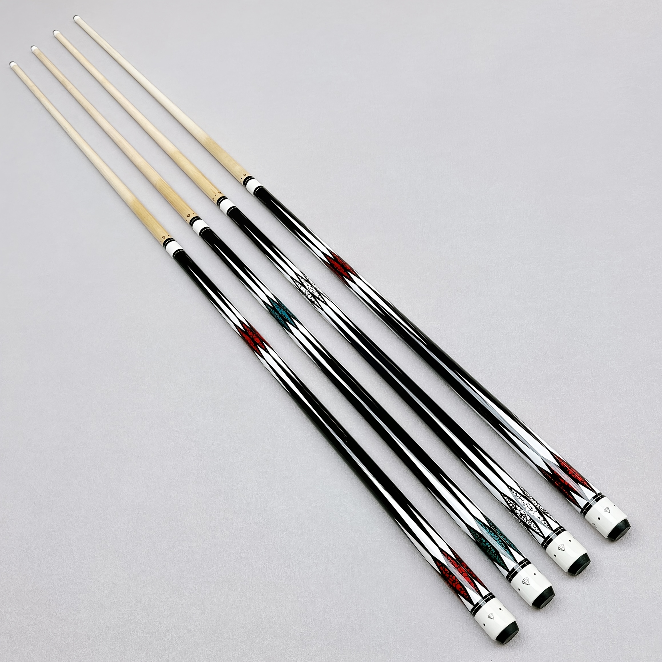 

Affordable Diamond Pool Cue Or Set, In A Of Colors, Powerful Maple Stem, 13mm Tip, 57.5 Inches Long, 19 Ounces