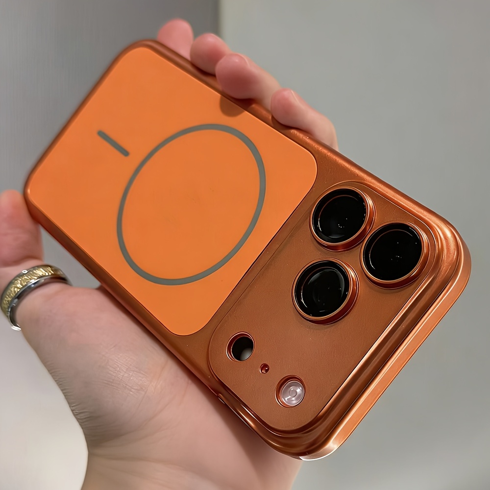 phone case     frosted pc mobile phone case suitable for iphone   17pro 17 16 15 14 13 pro max   orange mobile phone case