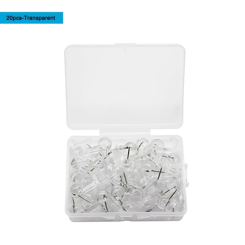 20pcs Push Pin Hooks, Plastic Heads Cork Board Hooks Decorative Thumb Tacks Hook For Photo Wall, Bulletin Board, Home Wall, Home Office School Supplies, In Shapes And Colors