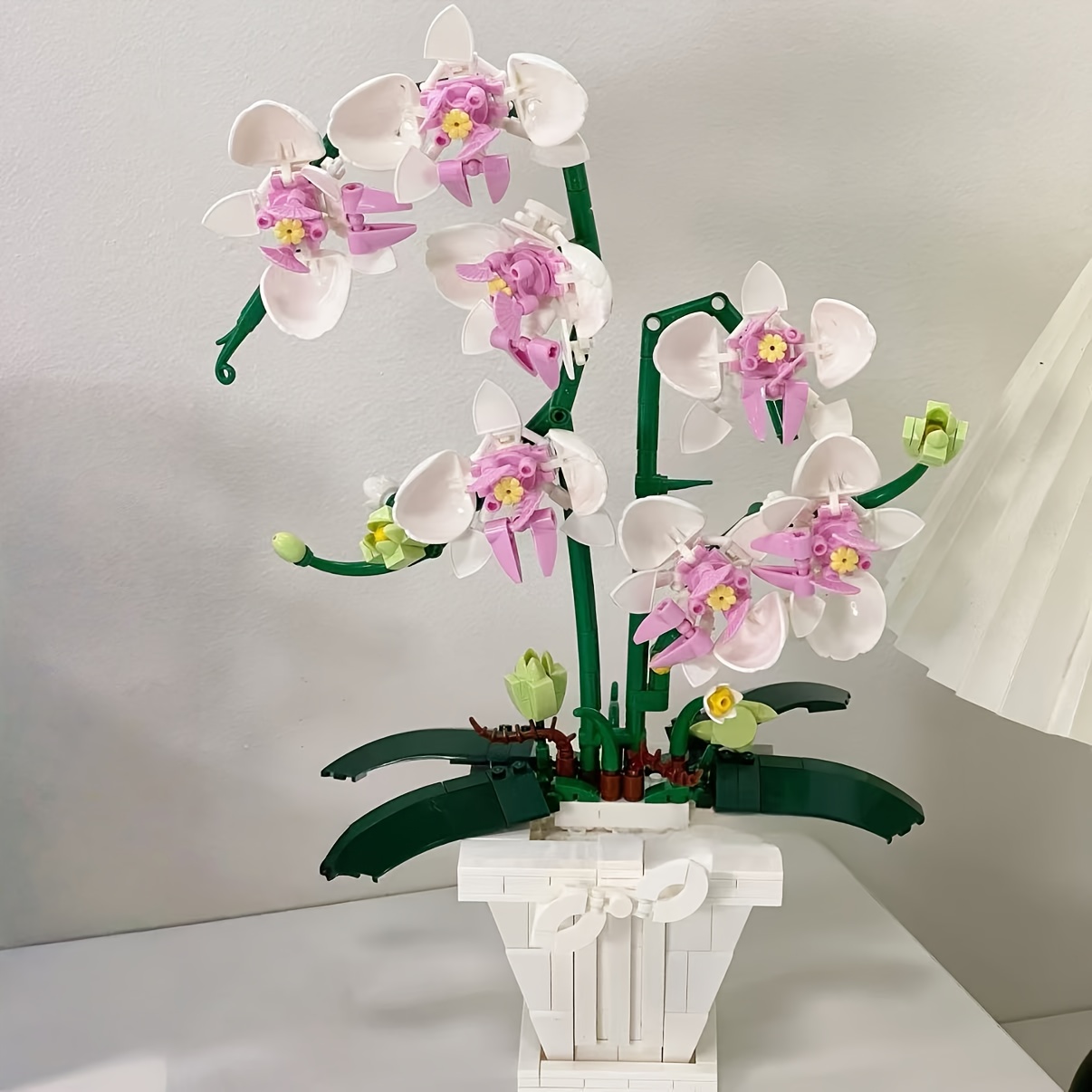 Orchid Building Blocks for Home Living Room Decoration