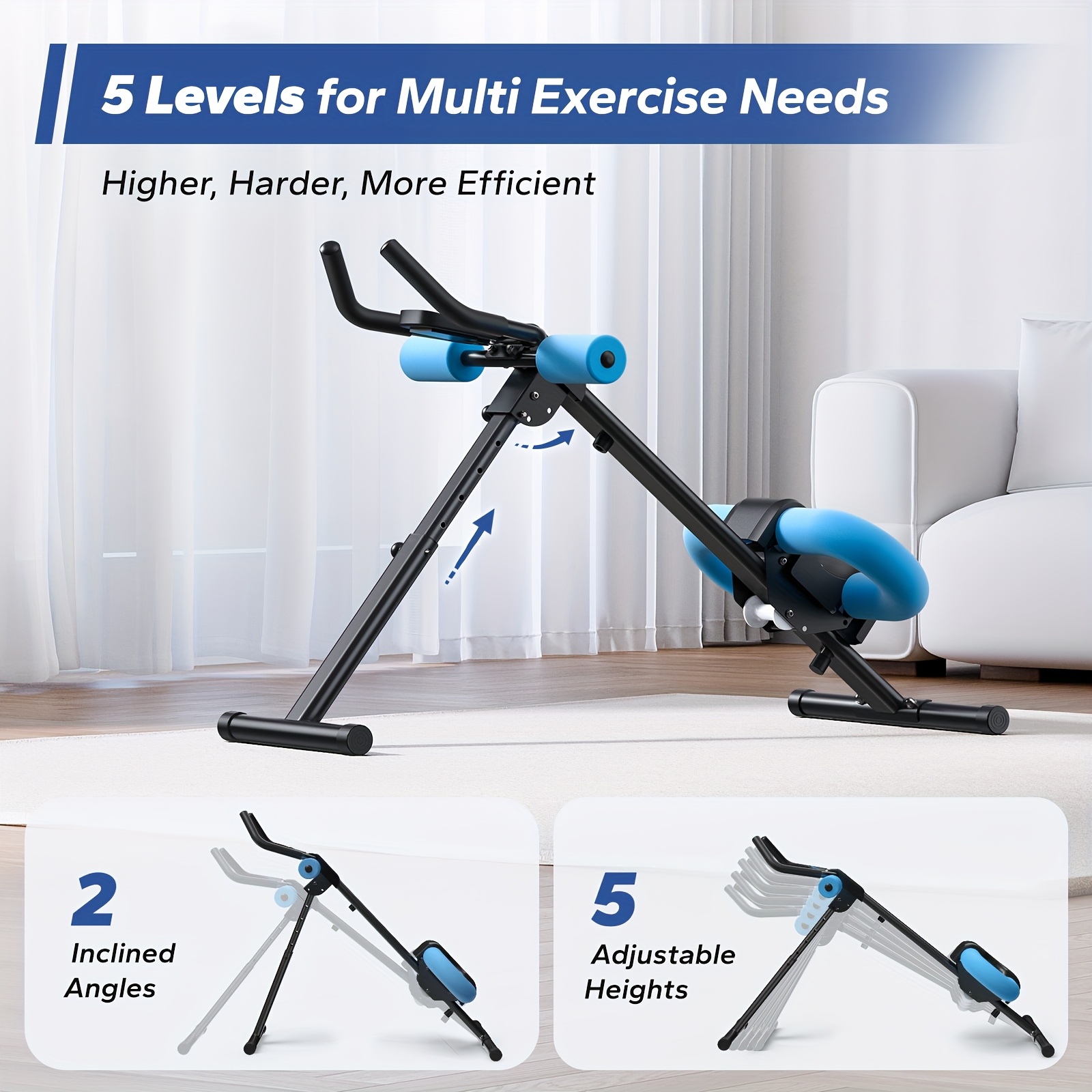 MERACH Ab Machine, Abs Workout Equipment, Adjustable Ab Trainer Machine for Abs Workout at Home Gym, Ab Trainer Machine Foldable, Ab Exercise Machine for Abs, Arm, Leg, Buttocks Shaper, Core & Ab Trainer at Home Gym, Workout Equipment