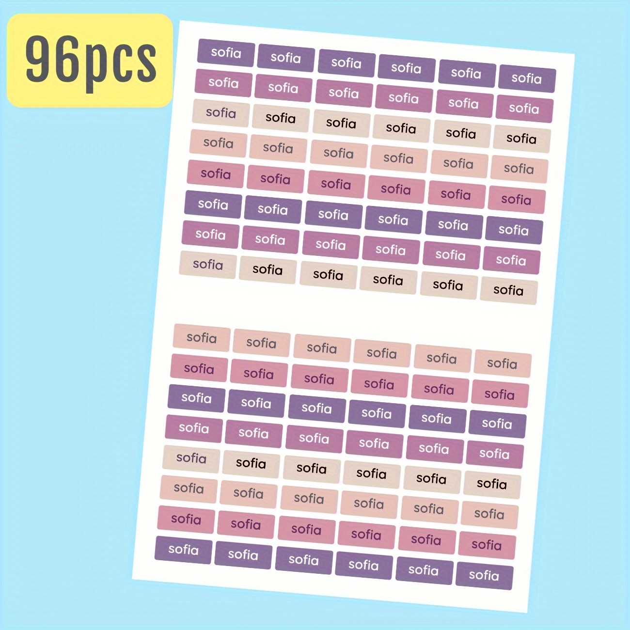 TEMU Custom Name Labels - Personalized Name Tags For Items, Water Bottles, Lunch Boxes, And School Supplies, Water-resistant/, Not Submersible Name