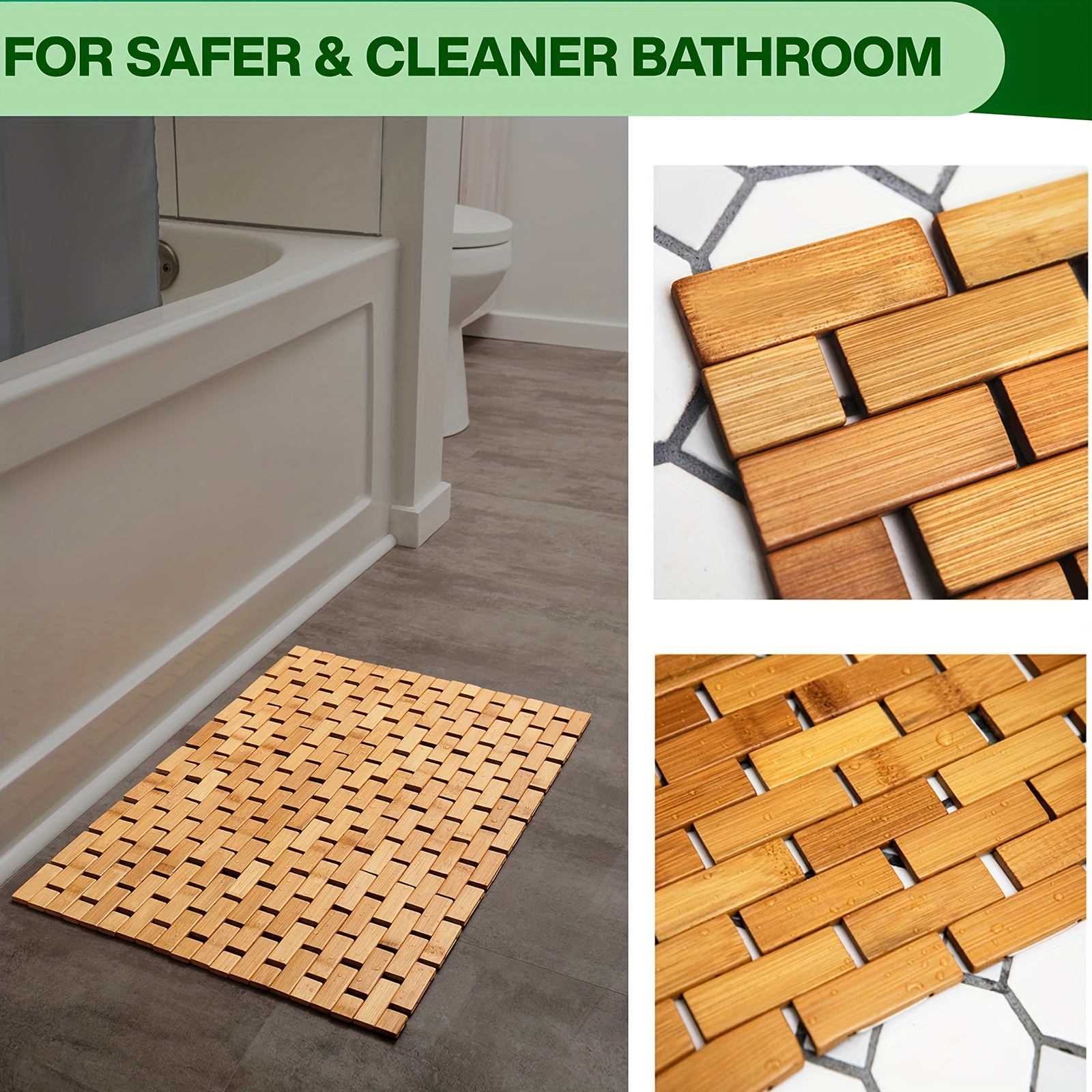 diy bambus badematte badezimmer faltbare holz badematte - Temu Switzerland