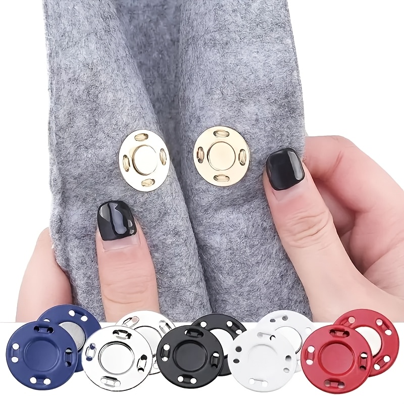 

10 Sets Snap Buttons, Metal Sewing Fasteners For Jackets Cardigans, Handcraft Clothing Decorative Concealed Snaps, Multifunctional Anti-exposure