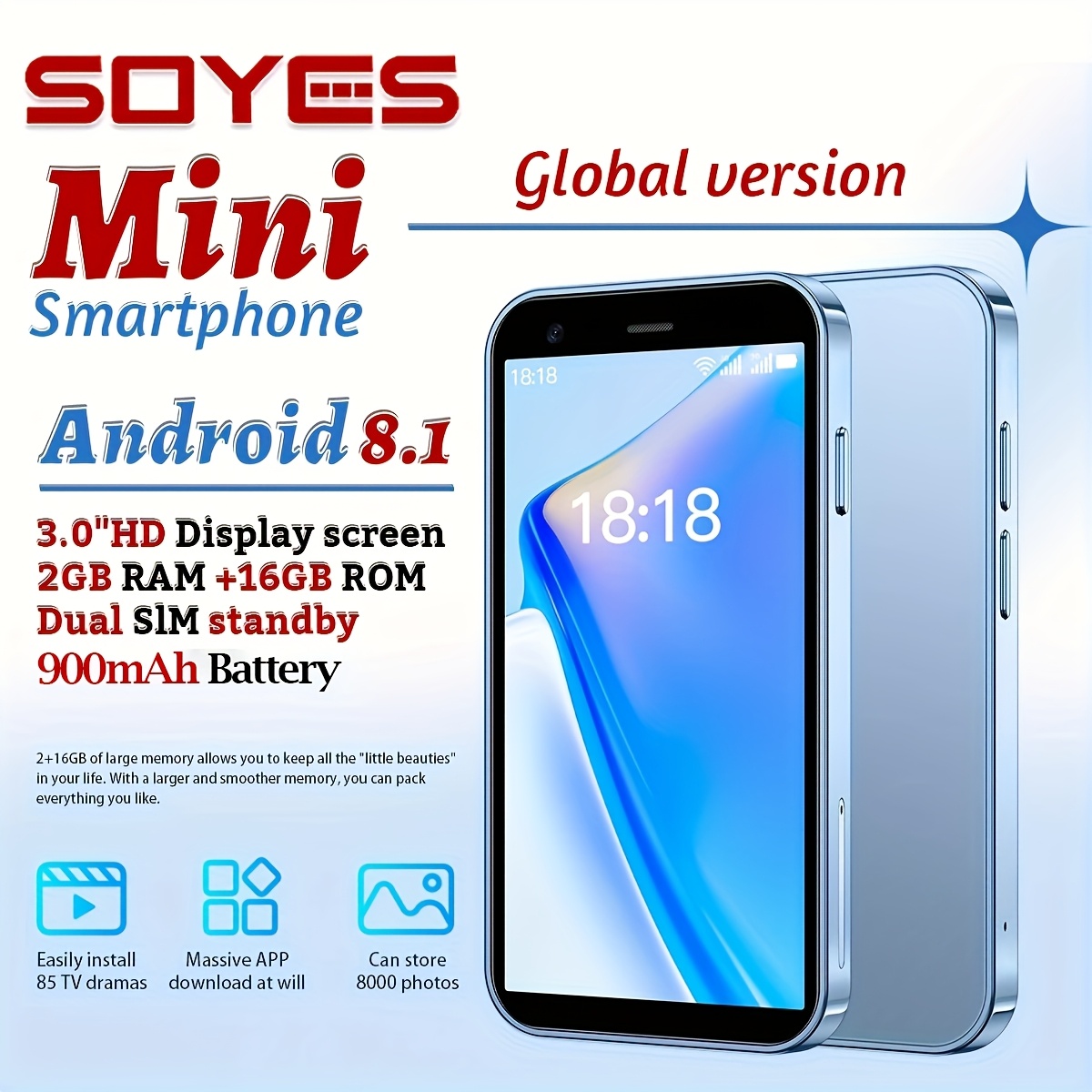xs11 mini mobile 5in wifi gps 1gb 8gb core Temu