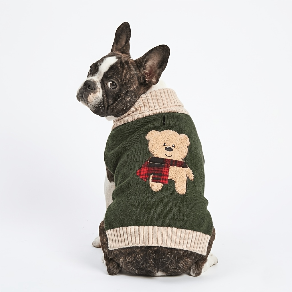 TEMU Christmas Sweater Pet Pullover Jumper Cat Apparel Winter Dog Hoodie Sweatshirts Warm Dog Sweatshirt Dog Clothes For Dogs Boy Girl Coat Clothing