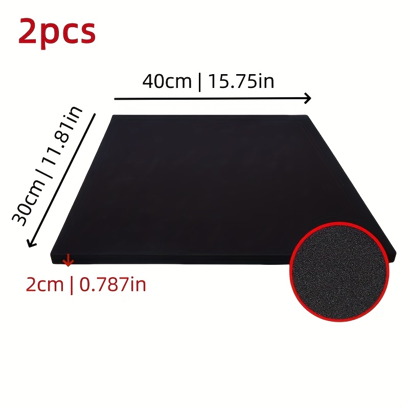 E-shop 2 Stück 11,81 x 15,75 Zoll Dicker Biochemischer Schwarzer Filterschwamm, Hochdichtes Wasserreinigungsmaterial, 0,79 Zoll Dicke,