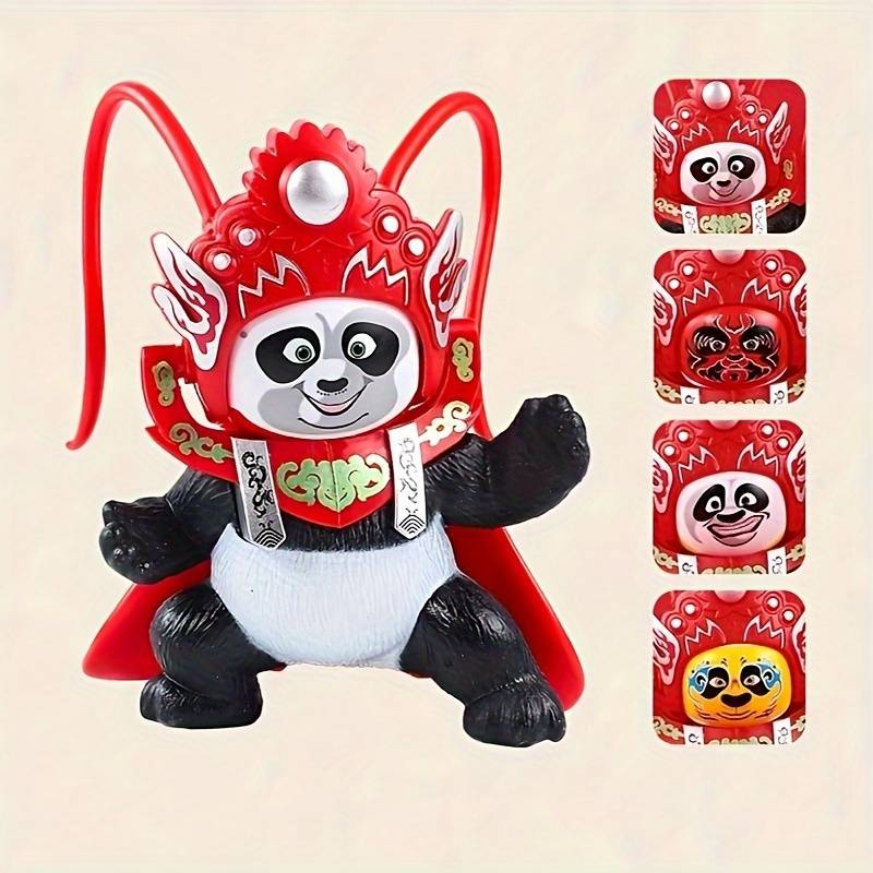Figura de Panda Encantadora com Mudança de Rosto - Plástico, Não Necessita de Energia, Perfeita para Decoração de Casa & Lembrancinhas de Festa detalhes 2