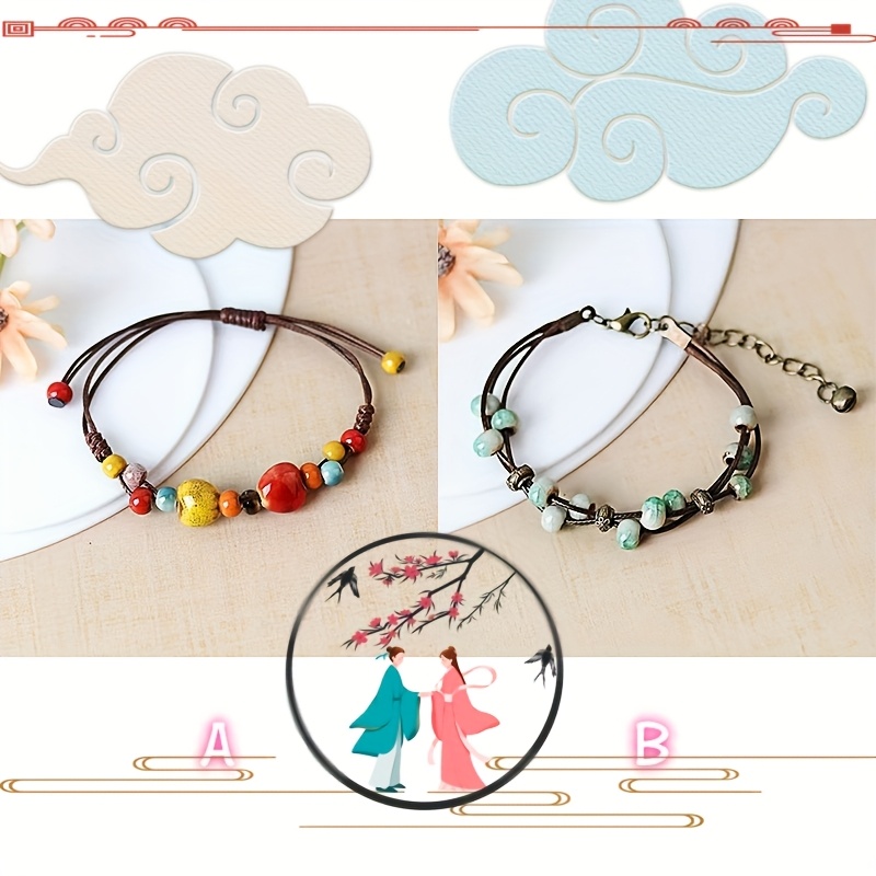 Boho Minimalist Ceramic Weave Bracelet Unisex