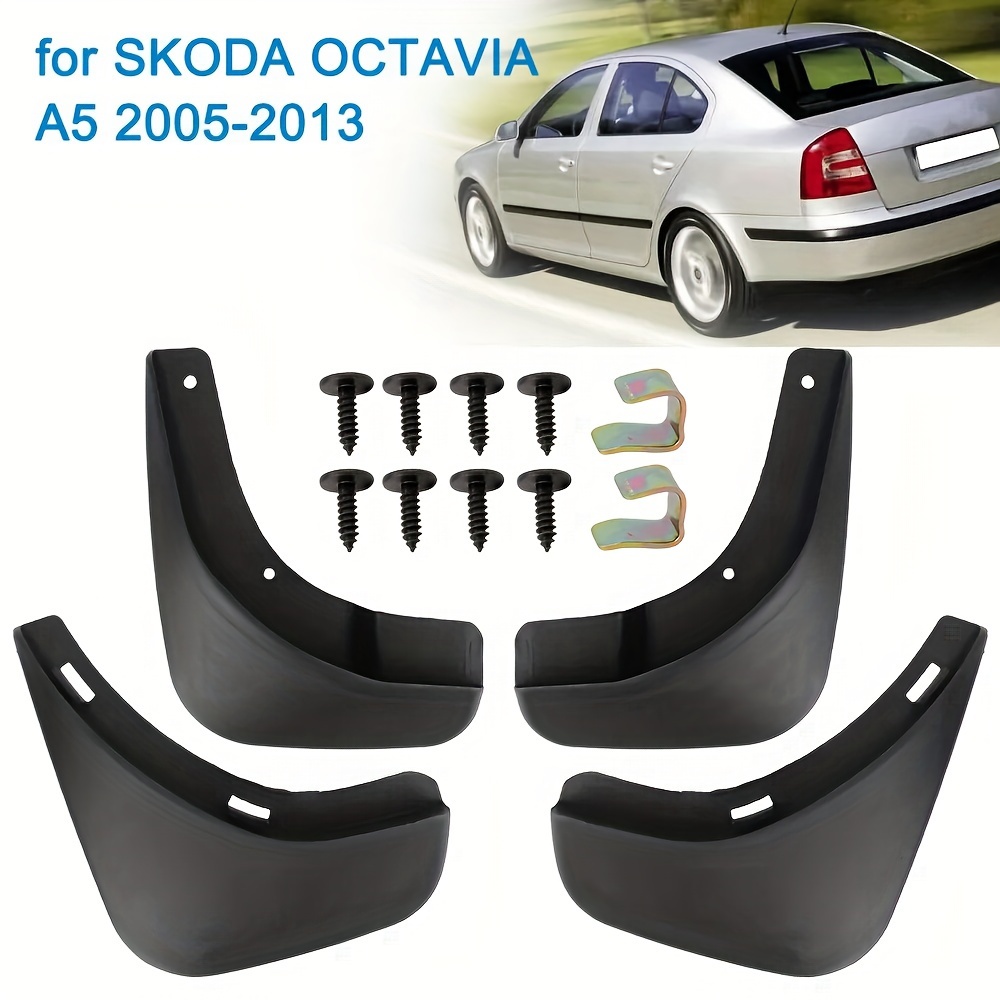 

streamlined" Octavia A5 (2005-13) Premium Mudguard Set - Durable Pp Front & Rear Splash Guards For Enhanced Vehicle Protection, Easy Installation Kit Included