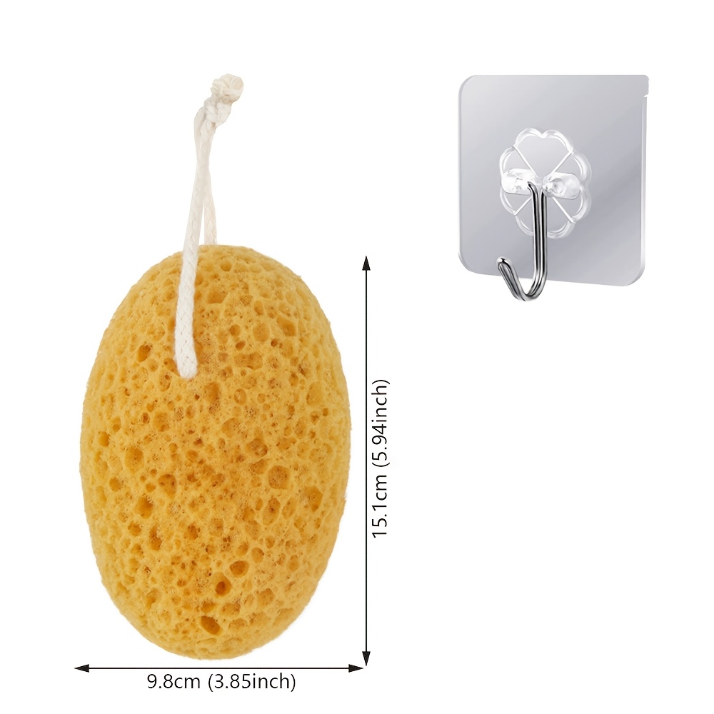 Soft Porous Bath Sponge with Hanging Loop for Cleansing