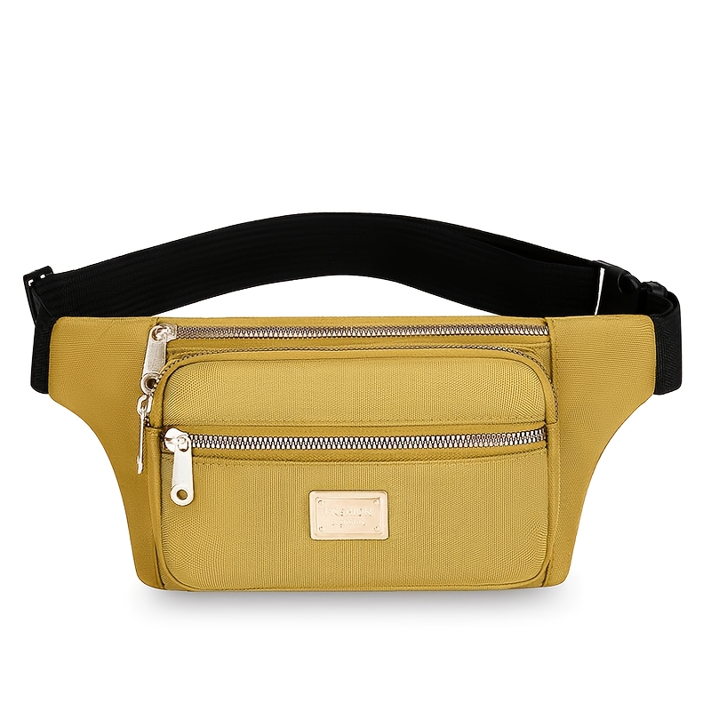 2pcs Adjustable Waist Bag Set with 4-Zipper Pockets