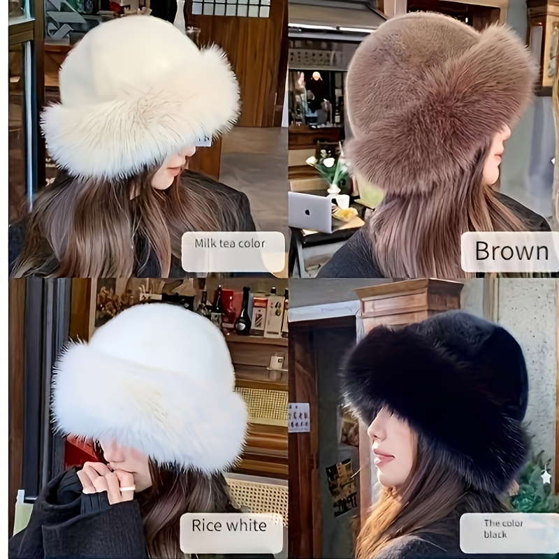 womens elegant faux fur winter hat thickened warm mongolian  display picture 3