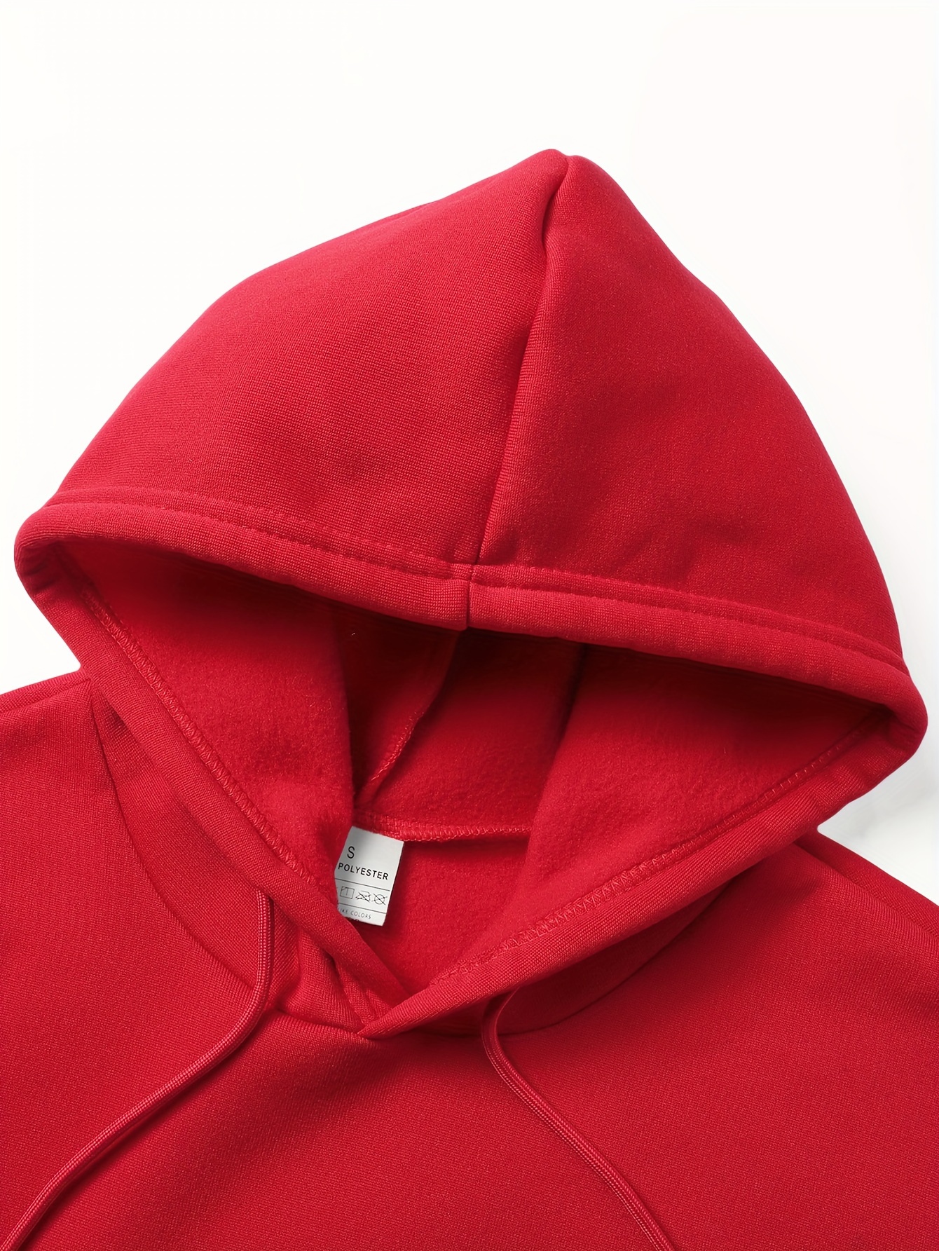 Red Zip Up Hoodie Men'S And Winter Loose Casual Fleece