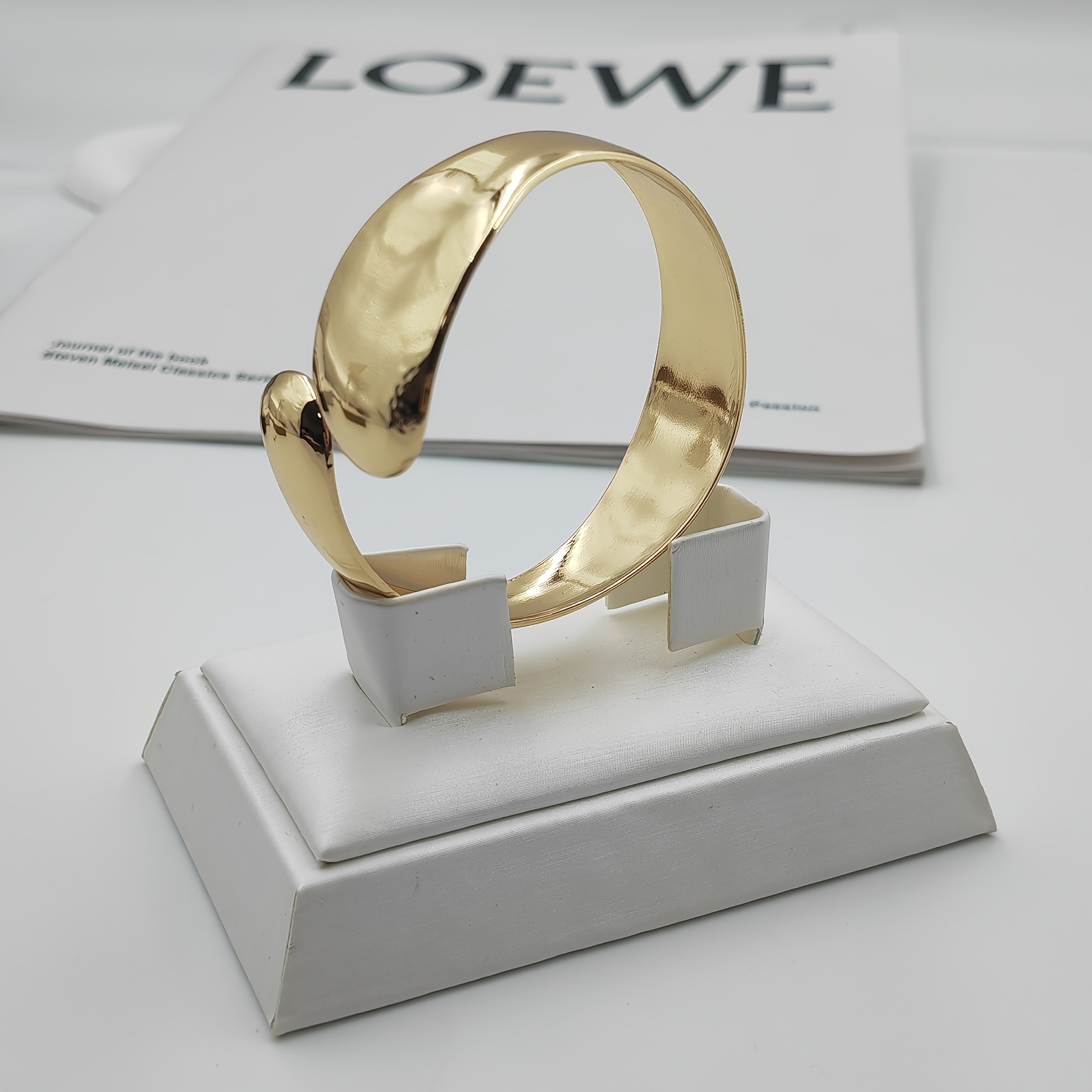 Fashion Arc Big Glossy Brushed Bangle Open Adjustable