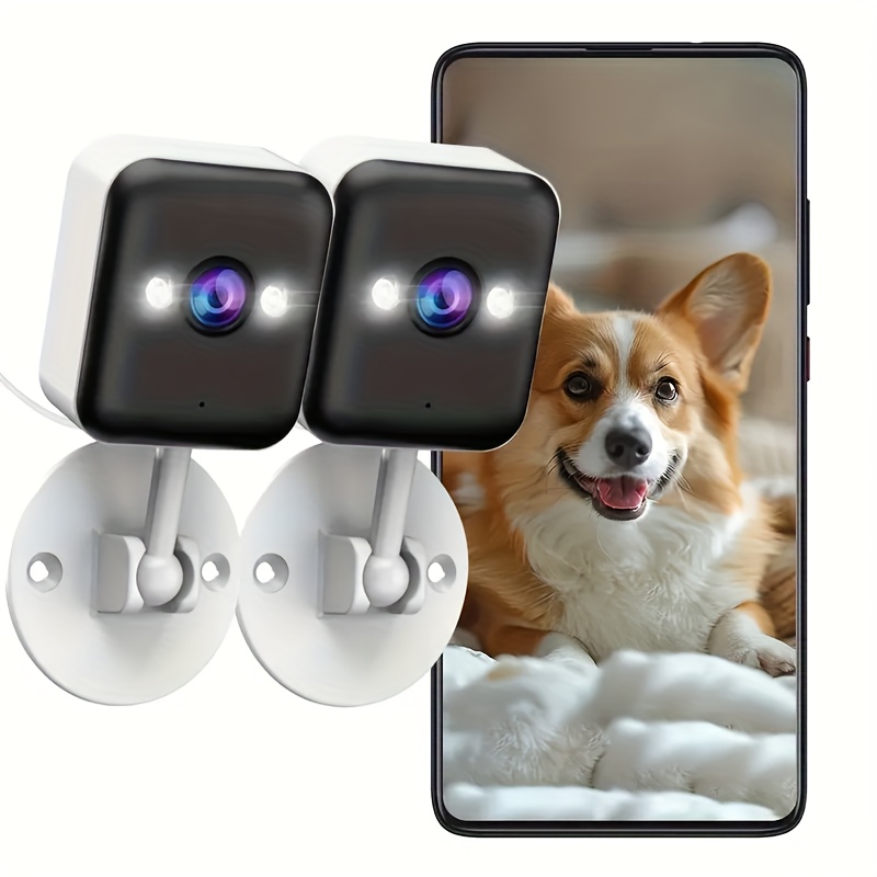 TEMU 2pcs Cloud Wireless Surveillance Camera, Night Vision, Voice Callmotion Detection, Built-in Ap Hotspot, Wifi Cameras For Home Security