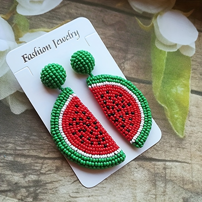 Dangle Earrings Watermelon Seed Bead Earrings Paparazzi A Perfect
