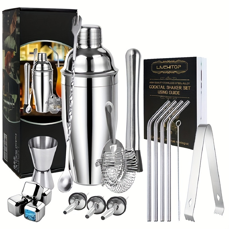Cocktail Shaker Set Including Stainless Steel Cocktail - Temu