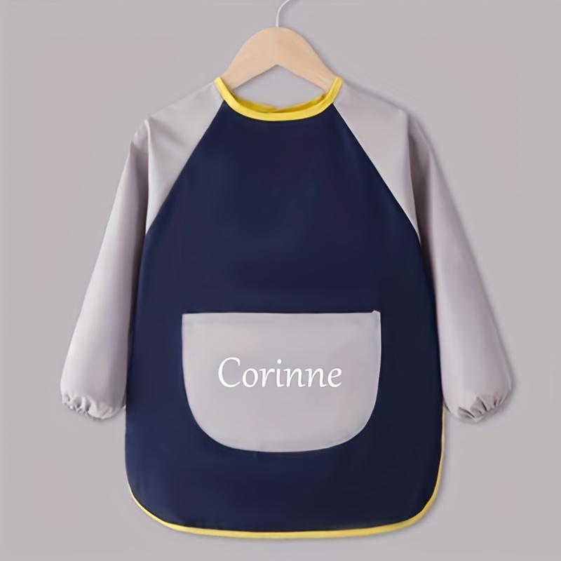TEMU 1pc Personalized /s Apron - Custom Name/text, Adjustable Waist & Neck Ties, Bib With Large Pocket - Apron For, Painting, Events - Add ( Sizes )