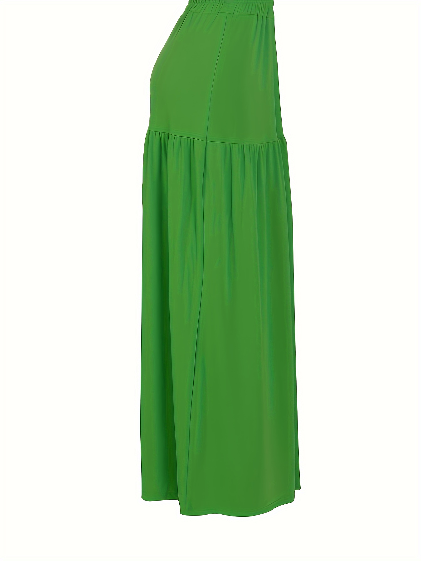 sleeveless solid color backless long dress women's - Temu
