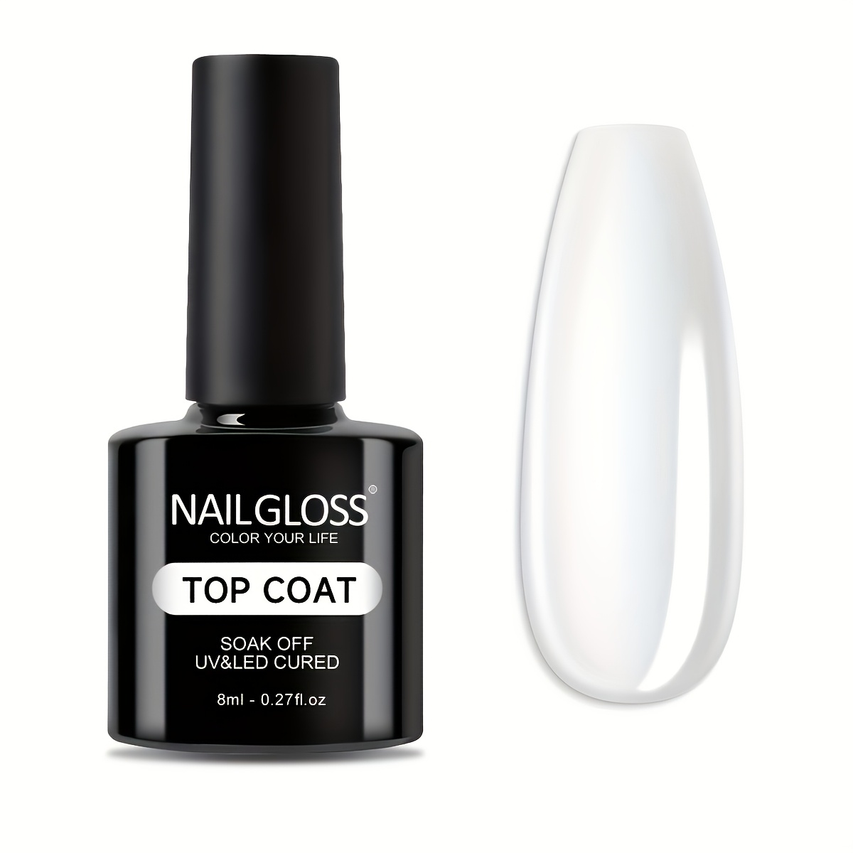 Image of No Wipe Gel - Clear Color Gel Shine End And Long Lasting, Soak Off Nail Lamp Gel, 8ml Gift For