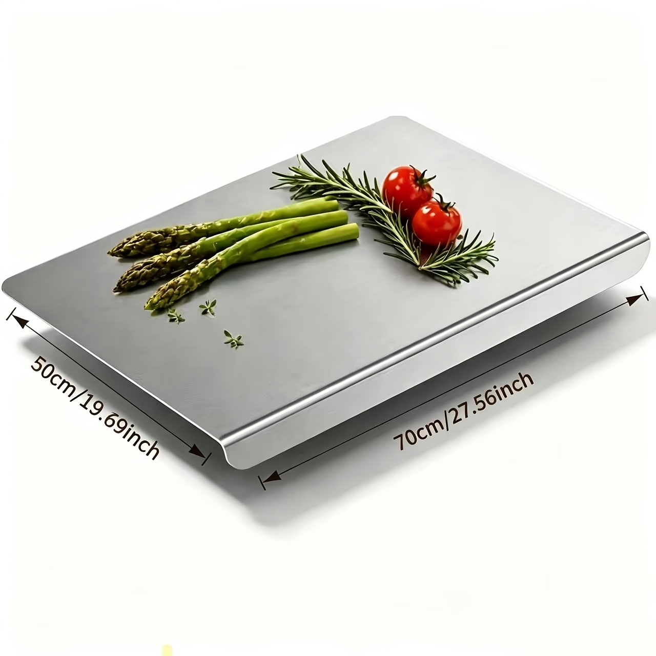 TEMU 1 planche à découper extra large pour cuisine commerciale et . Surface de préparation des aliments en acier inoxydable, facile à nettoyer et à ,