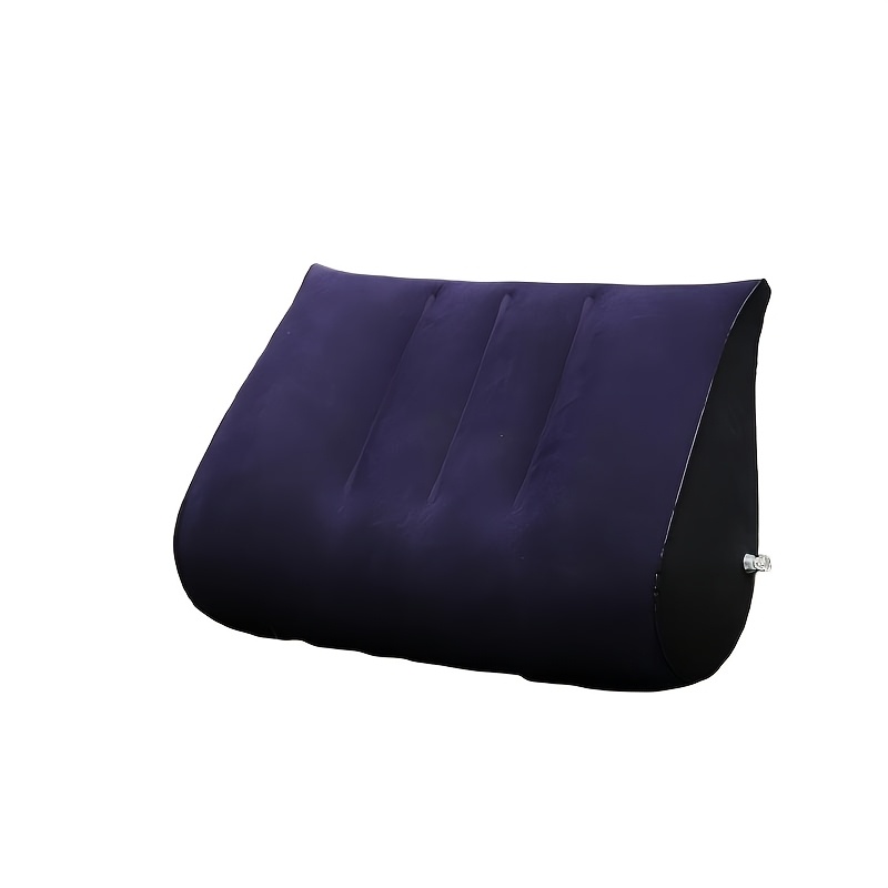 TEMU Inflatable Triangular Lumbar Pillow Portable Inflatable Backrest, Versatile Cushion For Outdoor Camping, Home Sofa, Airplane Travel, Car Office