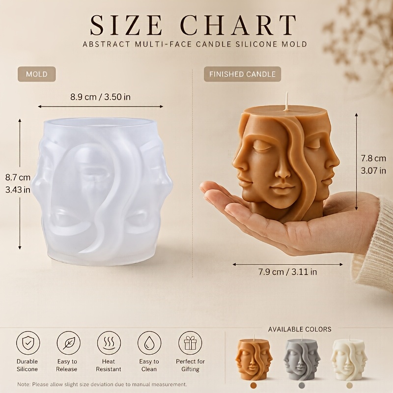 Multi- Face Resin Casting Mold Suitable For Diy Candles, Wax & Plaster Crafts - Multi-use Irregular Shape Molds With Easy Demolding, Durable & Clean For Decor, Valentine's Gifts, Wax Figures