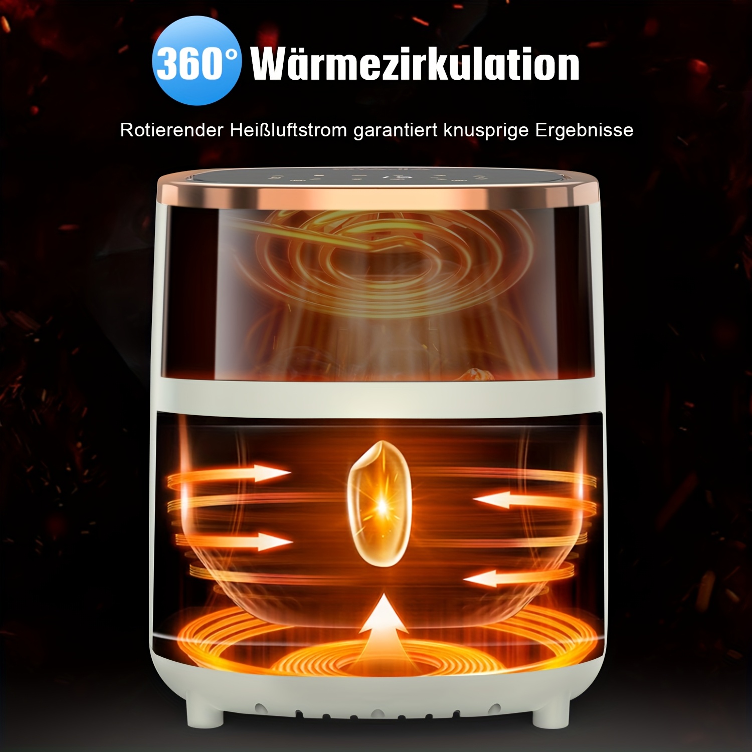 4L/5L Дигитален фритюрник без мазнина, включващ готвене с едно докосване за пържене, печене, печене на ръст и пръскане, предназначен за приготвяне на здравословни храни с ниско съдържание на мазнини, идеален за хрумкащи закуски, домашни барбекюта, семейни вечери