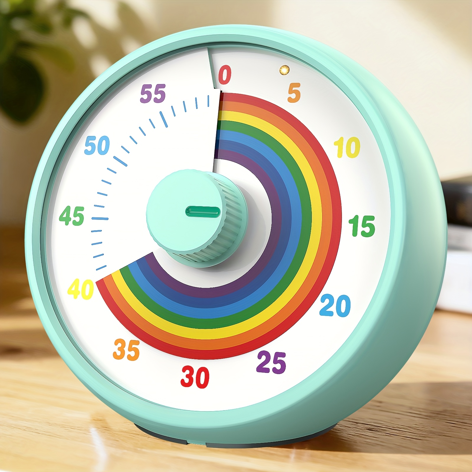 Image of 60-minute Silent Visual Timer - Multi-scene For Classroom/office/kitchen, Desk Timer With , Star Pattern & Solid Color Dial, Multiple Styles Optional, Time Management Tool