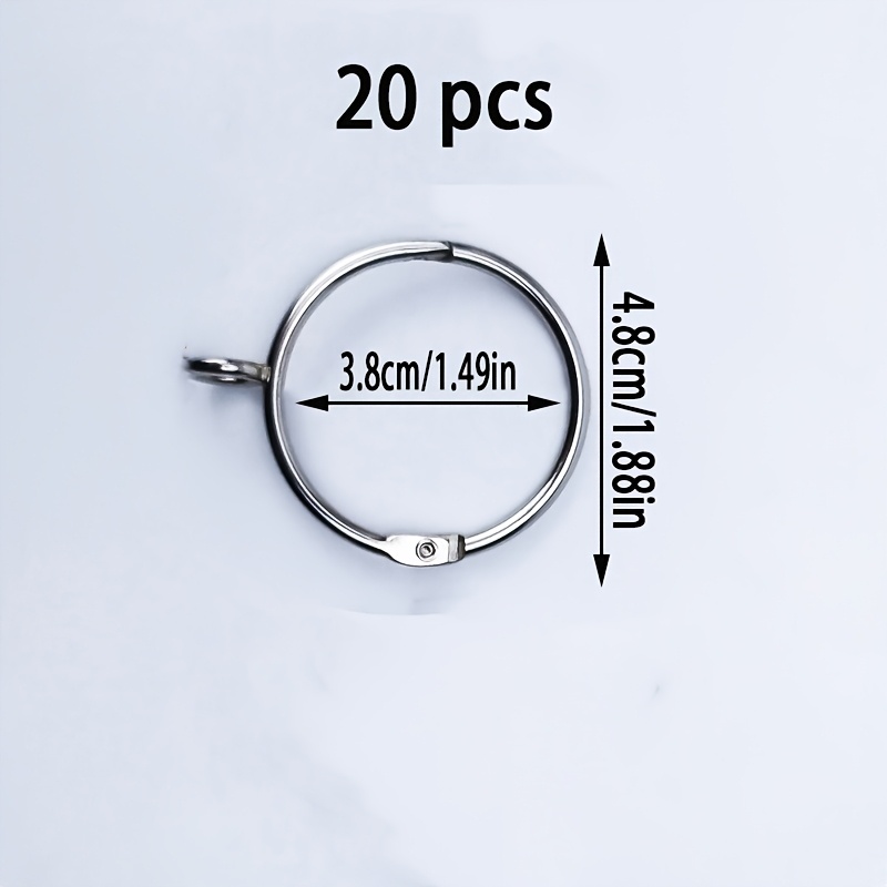 Anneaux Pour Pinces à Rideaux – Lot De 20 Pièces – Acier Inoxydable, Système Clip – Neuf