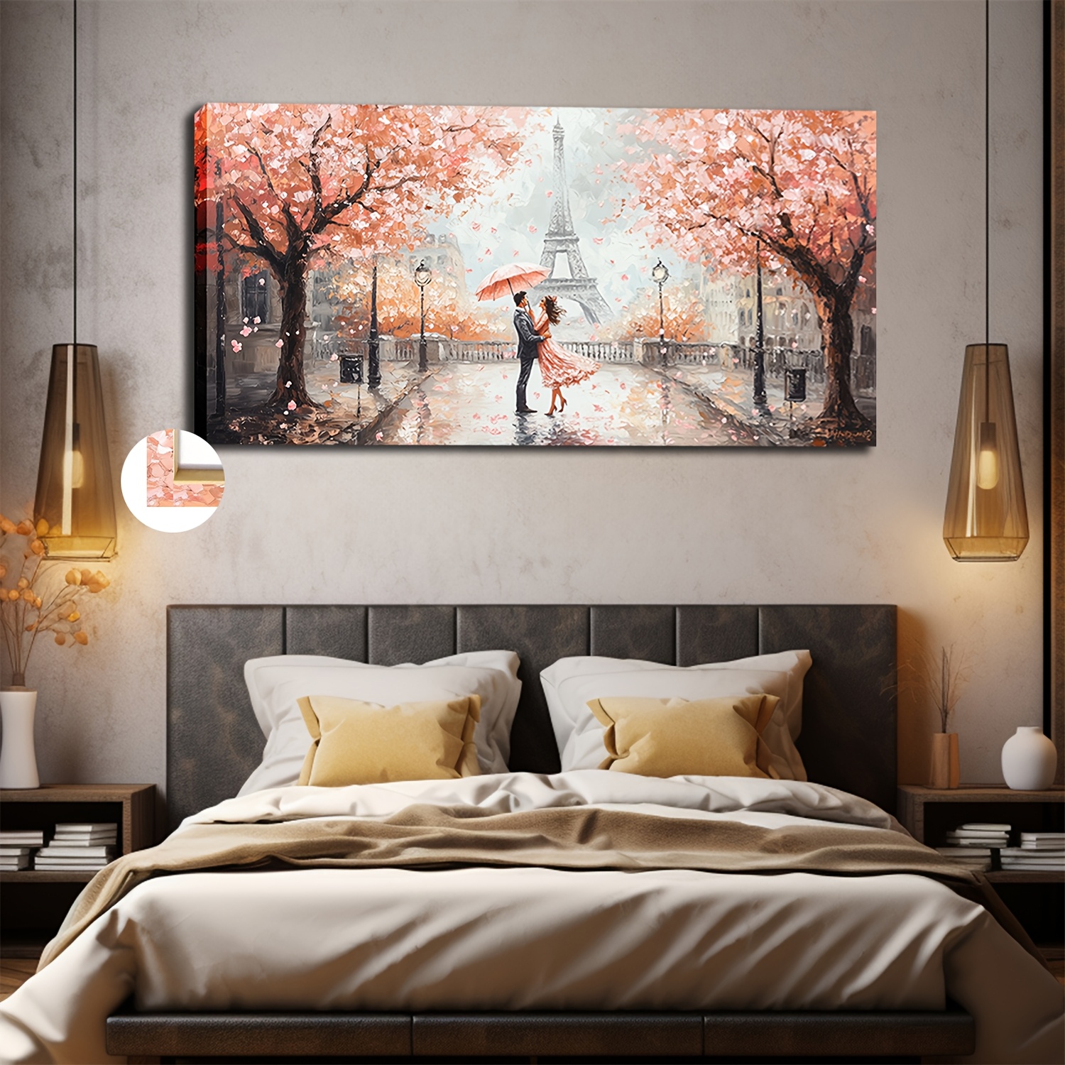 TEMU Buying, 50x100cm, 20x40 Inches, A In Of Paris, Oil Painting, Large Size With Framed Decorative Canvas Painting, Suitable For Bakery Living Room