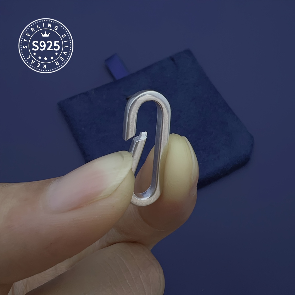 925 Silvery Accessory Square Spring Buckle for Jewelry Making