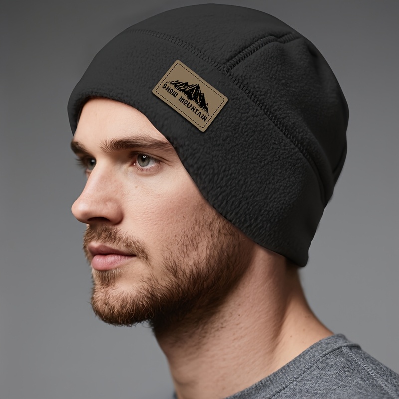Image of Winter Running Hat Warm Fleece Casual Athletic All-match Men Women Trendy Beanie