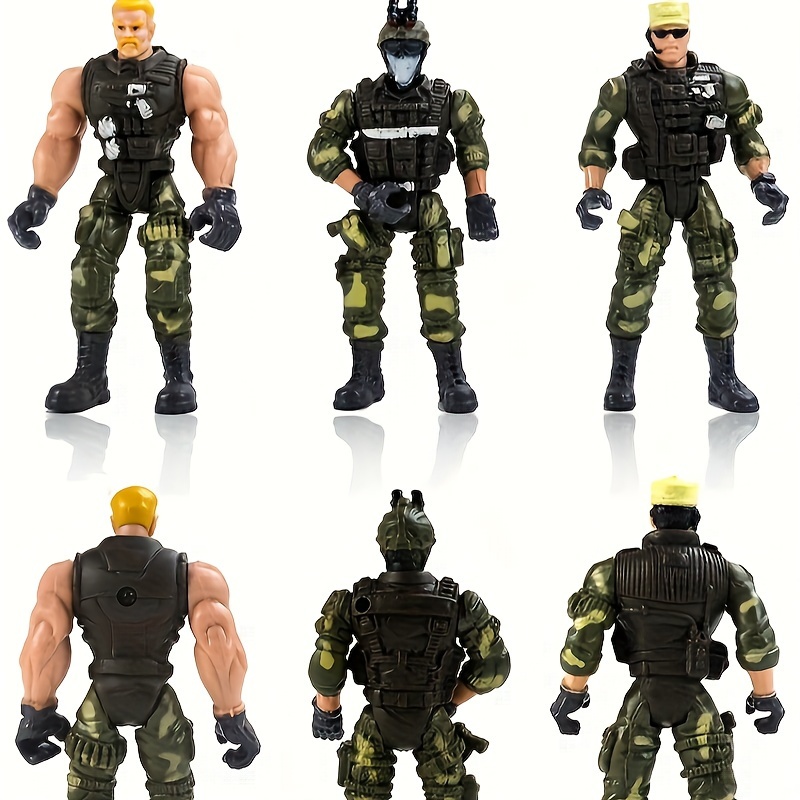 Mini Soldados De Plástico, Soldados De Juguete, Modelo De Escena