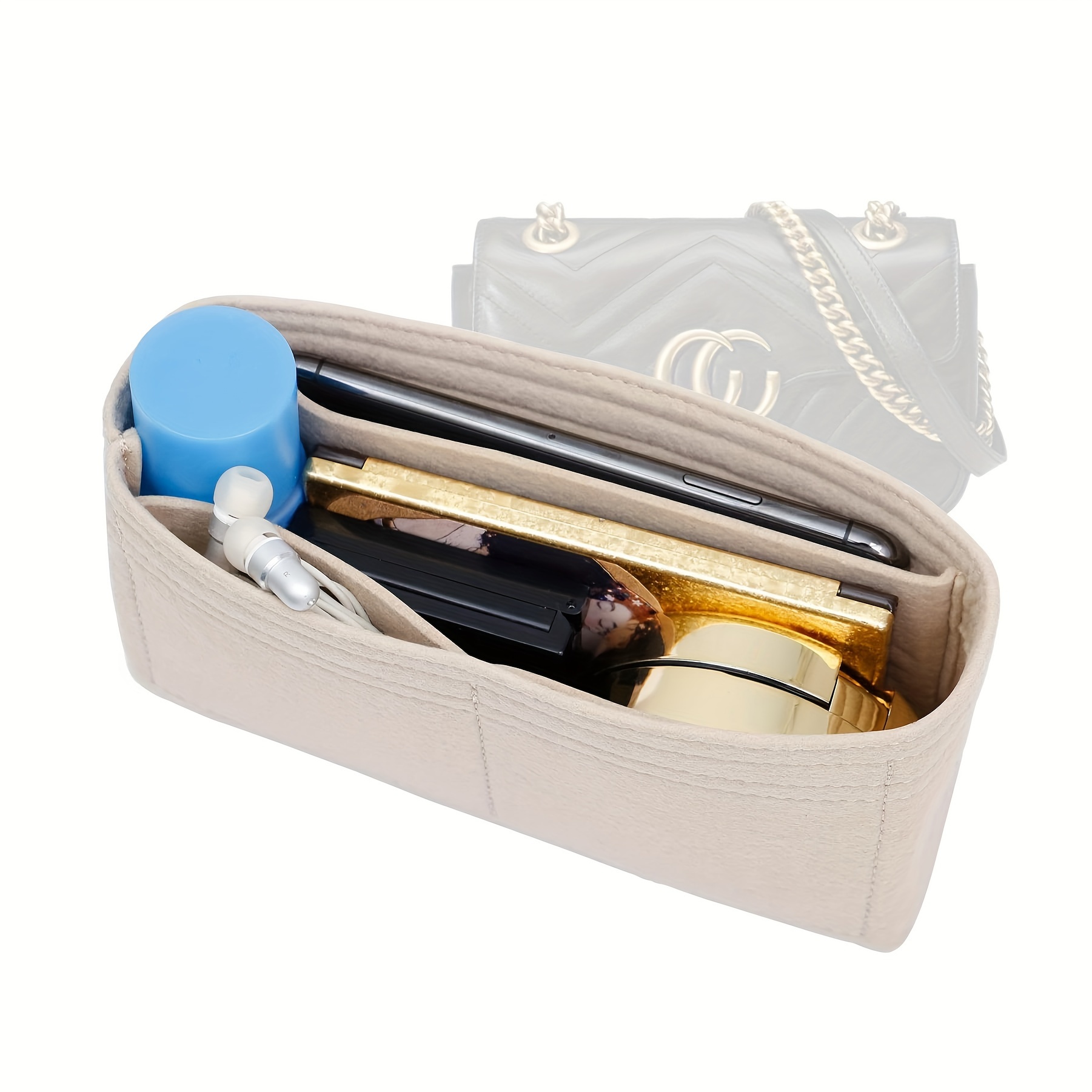 

Wallet Organizer For Gg Marmont And Mini Shoulder Bag (micro, Felt)