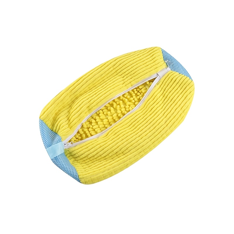 TEMU Sac de lavage pour chaussures pour machine à laver, fibre duveteuse pour un nettoyage enveloppant à 360°, sac de linge réutilisable pour baskets