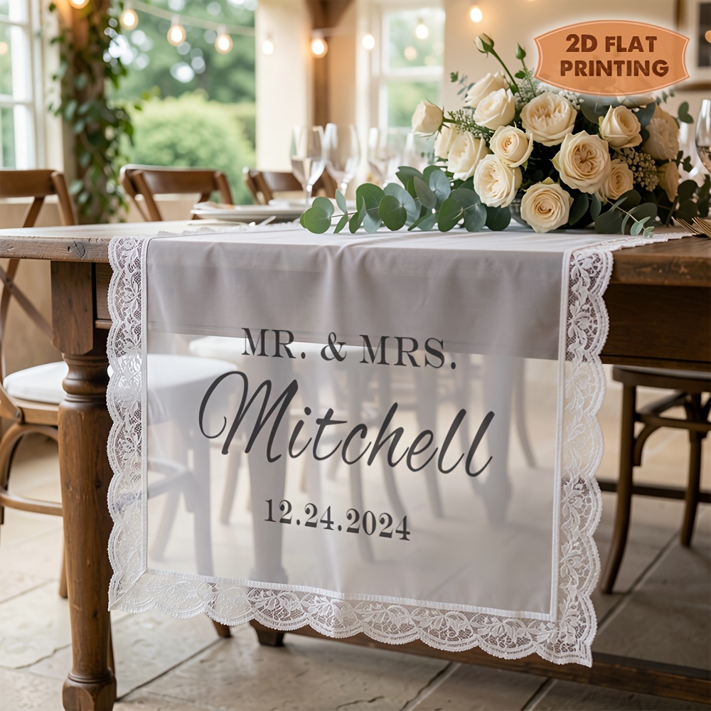 custom tulle lace table runner table cover sheer wedding table decor suitable for parties showers birthdays outdoor dining machine made rectangular lace veil flag for garden weddings bridal events