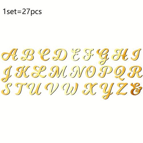 1set 2sets mirror golden letter number 0 9 cake toppers wedding birthday party cake decorations