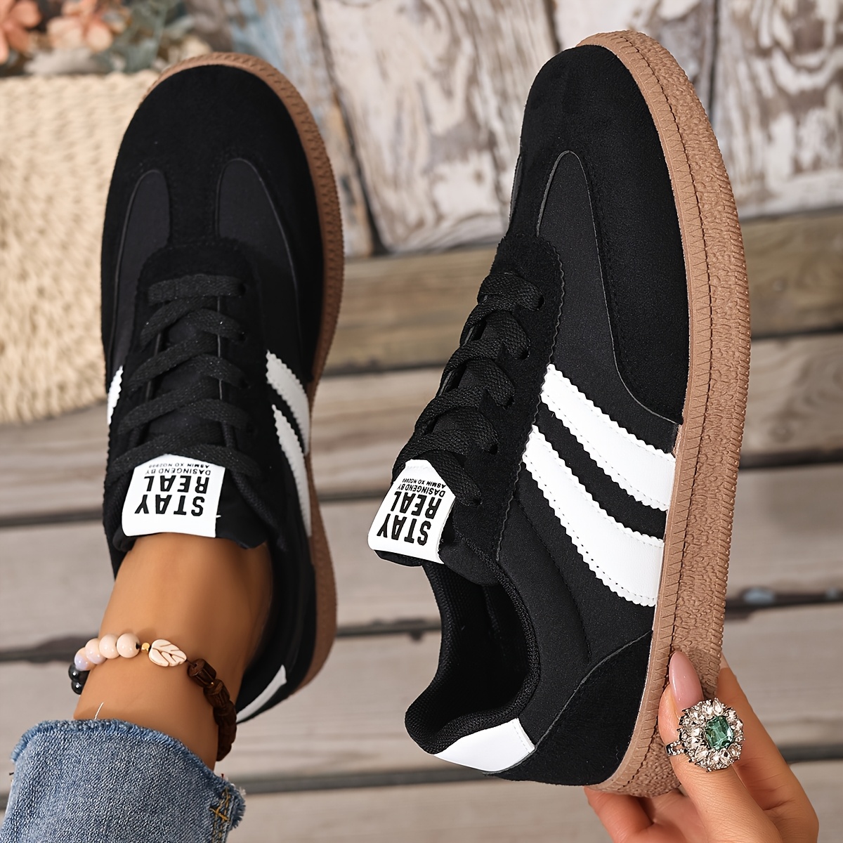 E-shop Damenmode Neue Schnürbare Gestreifte Bequeme Ganzjahres-Schuhe, Lässige Sportliche Outdoor-Wander-Schuhe, Trendige Schöne Damen Freizeit-Sport