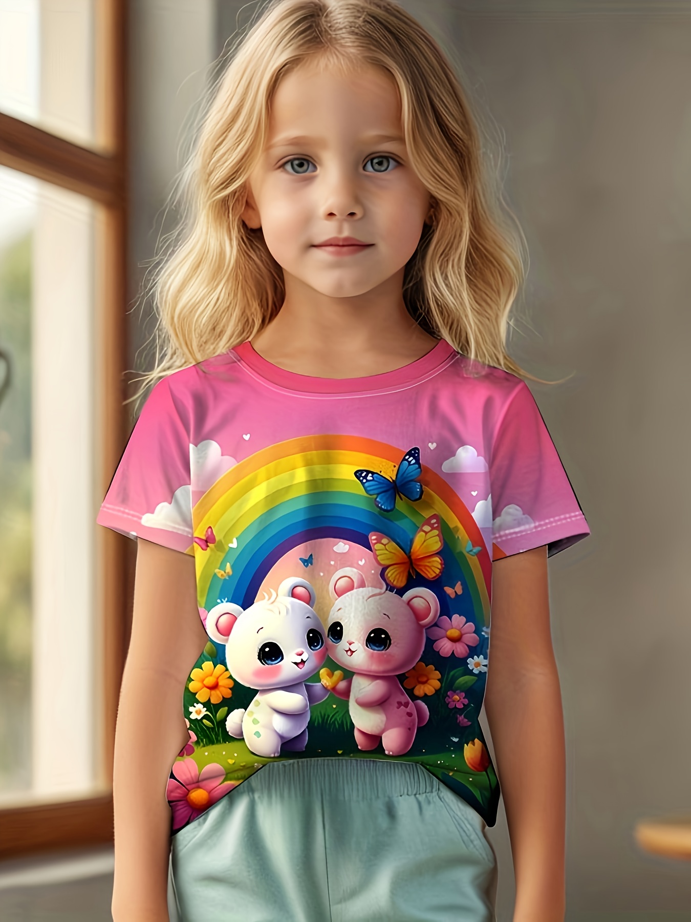 Niños Niñas Crop Top #Dab Neon Verde Moda Floss Moda Camiseta Tops  Camisetas 5-13Y