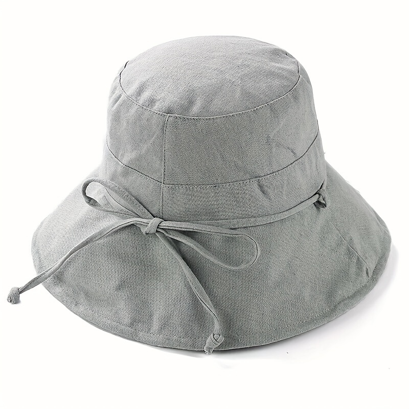 Summer Sun Hat Women Solid Color Fisherman Hat Foldable Wide - Temu Canada