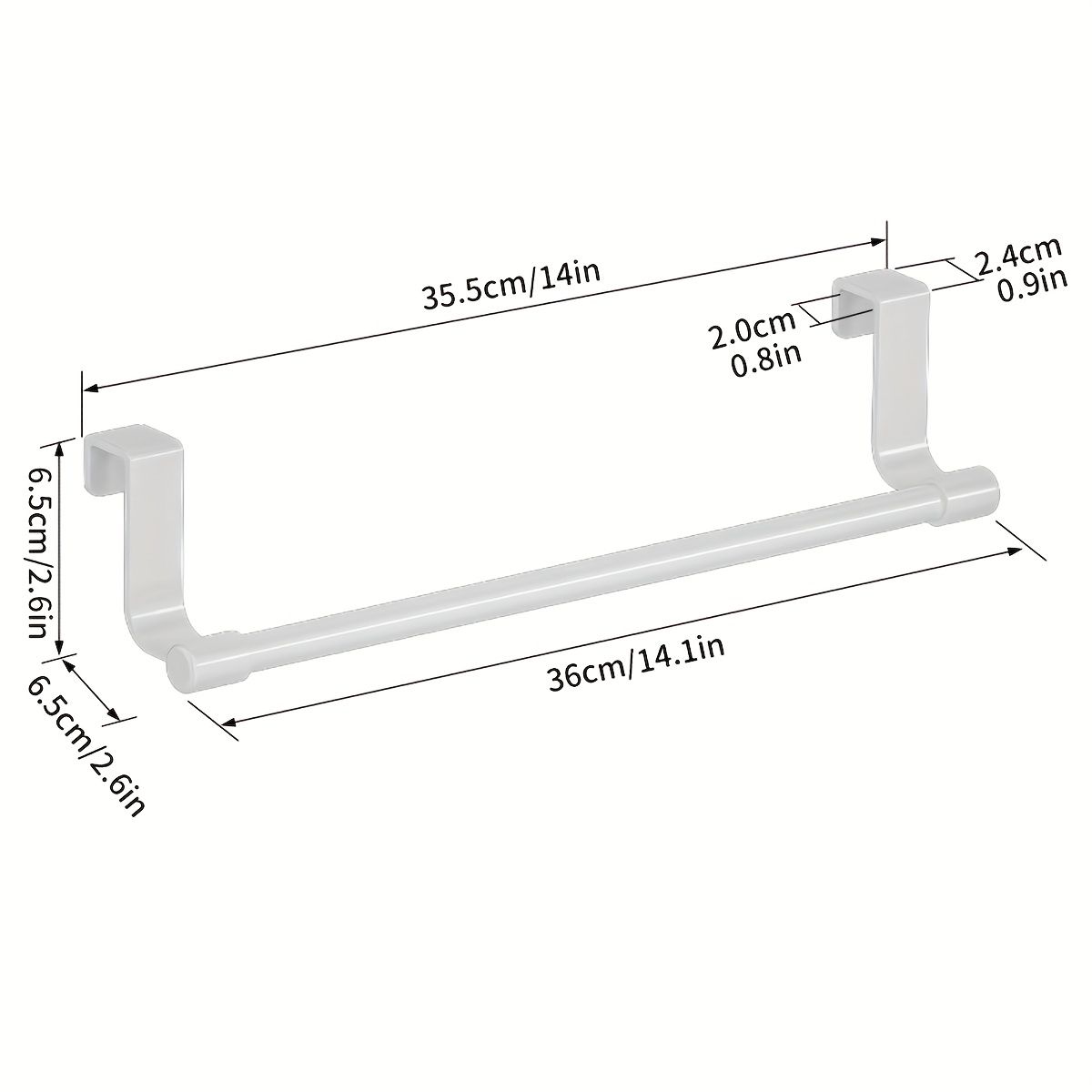 Kitchen Cabinet Towel Rack, Wall Mounted Dishcloth Storage