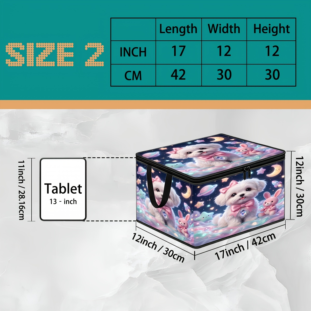 TEMU 1pc Large Pink Bow Storage Box With Lid Suitable For Wardrobe Organization, Under-bed Storage & Moving Boxes, Non-woven Fabric Suitcase With