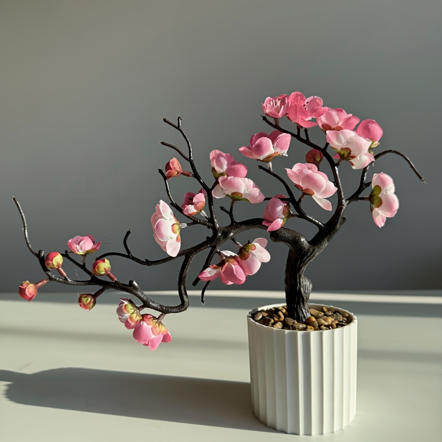 Image of Chic Plum Plant With Pot - Home & Holiday Decor, Includes Container, For Wedding & Engagement, Living Room Tabletop Display, For Festival Decor Mothers' Day Gift